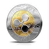 SHZONS Ripple Coins, 2 PCS Commemorative Round Collectors Coin XRP Physical Coins,Digital Blockchain Crypto Currency,Funny Gift for Boy,Girl,Woman,Man