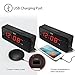 iLuv Time Shaker Boom Wireless Vibrating Bed Shaker Alarm Clock for Heavy Deep Sleepers, LED Display, Loud Panic Alert, Flashing Red Alert Light, Multiple Vibration Levels, Dual Alarm, USB Charging