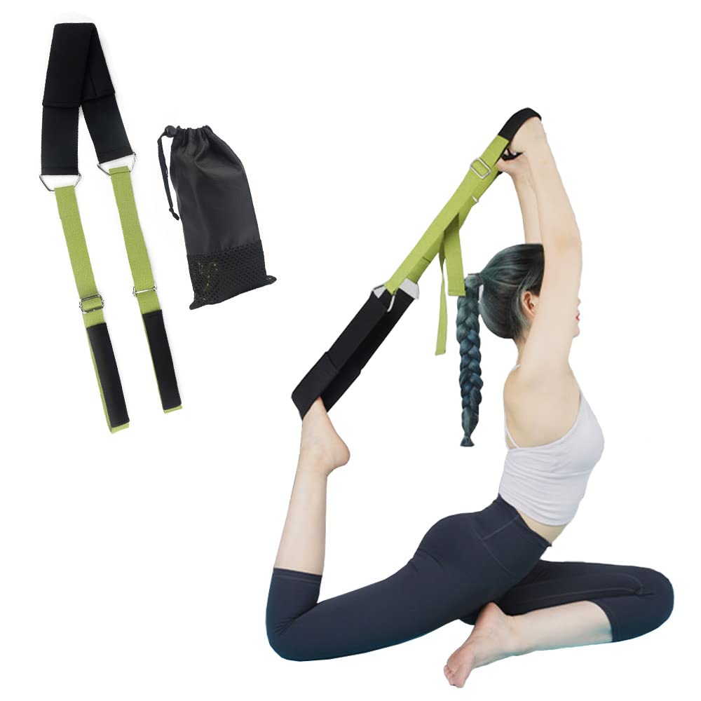 DZOZO Yoga Stretch Strap Yoga Fitness Back Bend Assist Trainer Stretching Leg Stretcher Strap for Yoga Flexibility Trainer Leg Stretching Foot Stretcher Band Yoga Strap Leg Stretcher Yoga Strap