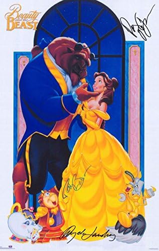 Beauty And The Beast 1991 Autographed Poster Signed In Person Amazon Co Uk Home Kitchen
