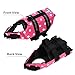 Dog Life Jacket Pet Life Preserver Reflective Stripes Vest Saver Coat Flotation Float Life Jacket Aid Buoyancy Doggy (XXS, Rose)