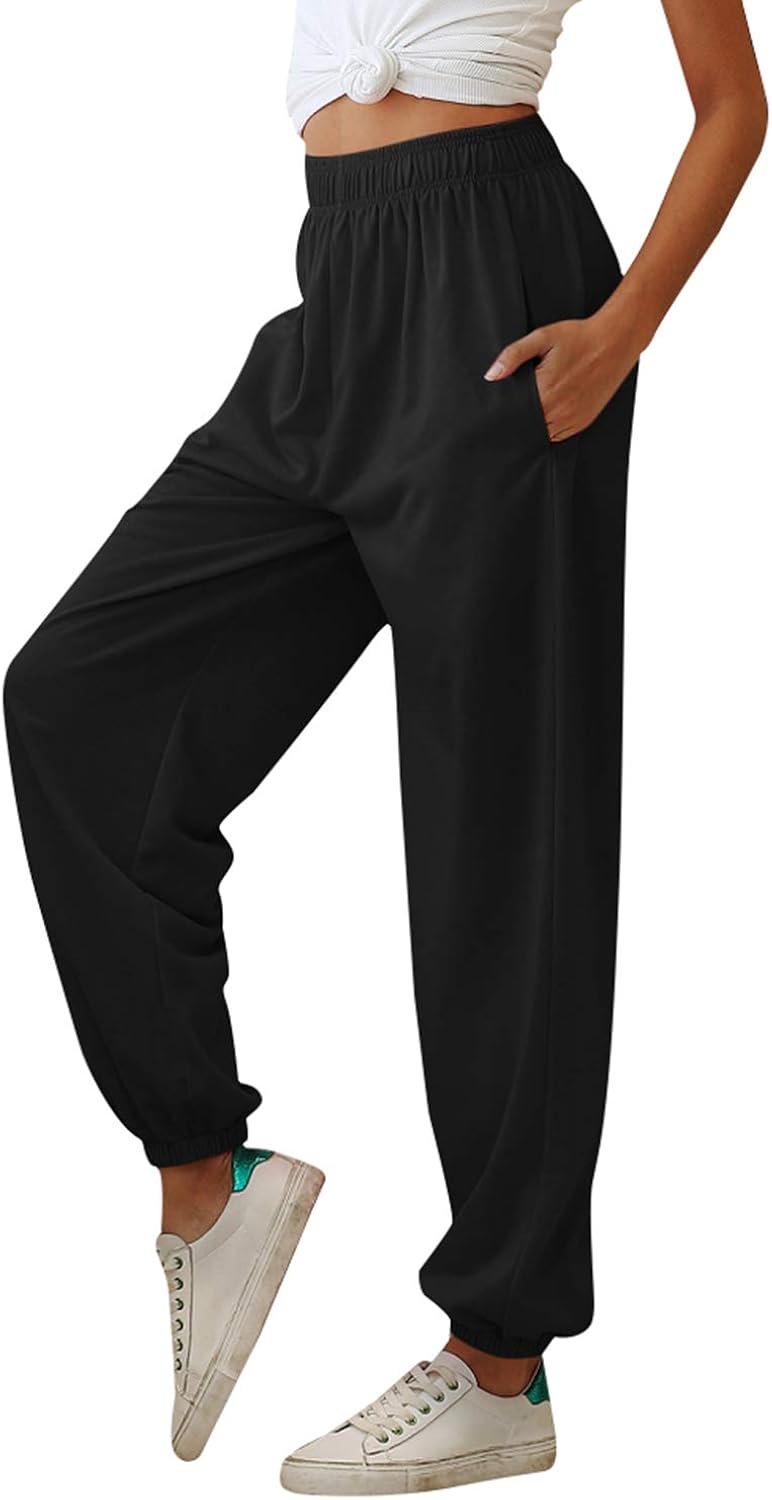 CZZSTANCE Women's High Waisted Sweatpants Joggers Pants with Pockets Workout Sport Gym Athletic Yoga Lounge Trousers: Clothing