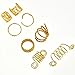 Jetec 130 Pieces Metal Hair Cuffs Hair Braiding Beads Aluminum Dreadlocks Hair Decoration Accessories with Storage Box