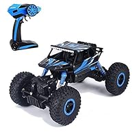 Tuptoel Toys for Boys Off-Road RC car 1:18 Scale Mouster Car 2.4Ghz 4WD Hi-Speed Racing Car, RC Truck-Blue, Electric Car for Kids