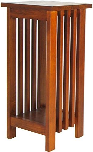 Charleston Flower Stand, Oak Finish