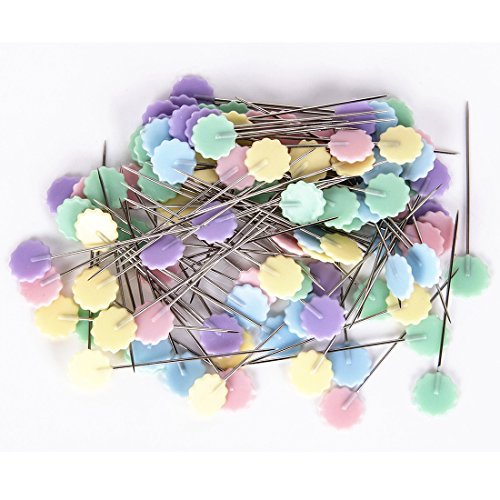 500 Pcs Flat Button &Flower Head Pins,Straight Pins, Quilting Pins with Cases - Thumbnail 5