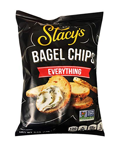 Stacy's Non GMO Baked Bagel Chips 7oz, 2 Pack (Everything)