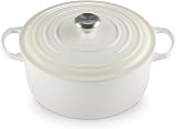 Le Creuset Signature Enamelled Cast Iron Round Casserole 28 cm Meringue view 1
