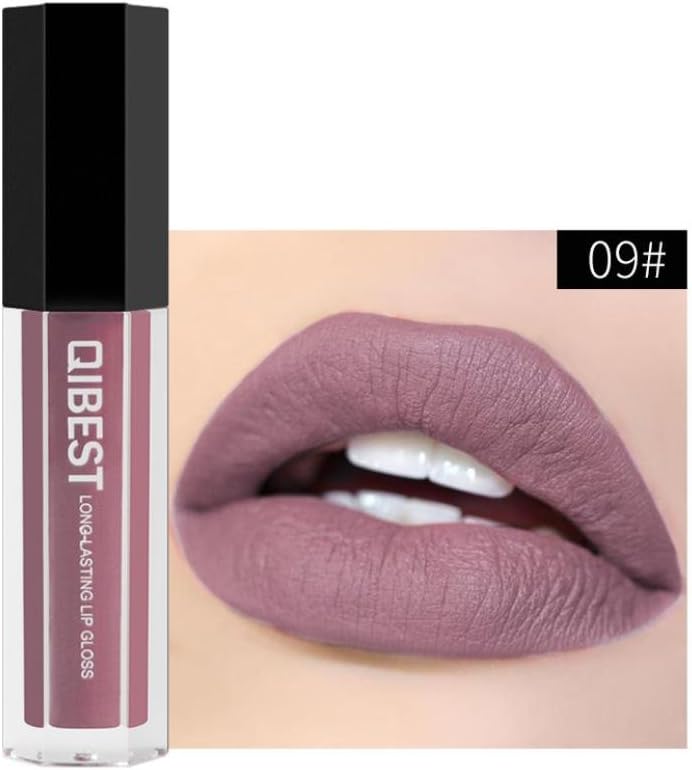Yeefant Lip Long-lasting Velvet Matte Liquid Lipstick Waterproof Moisturizing Ingredients Emollient Lip Gloss Makeup 14 Shades (09)