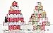 Simply Baked Treasure Box Advent Calendar, Large, Red and Silver Pattern, Heirloom Quality, 2