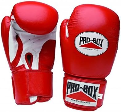 Pro Box SUPER-SPAR' LEATHER SPARRING GLOVES - RED SPARRING TRAINING BOXING