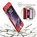iPhone 6s Case,2win2buy [Full Body] Hybrid Tempered Glass with Acrylic Hard Case Cover Skin for iPhone 6s/iPhone 6 4.7 inch,Red