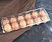 Tri-Fold Egg Cartons Clear Plastic Recycled PETE Material for Product Visibility by MT Products (15 Pieces)