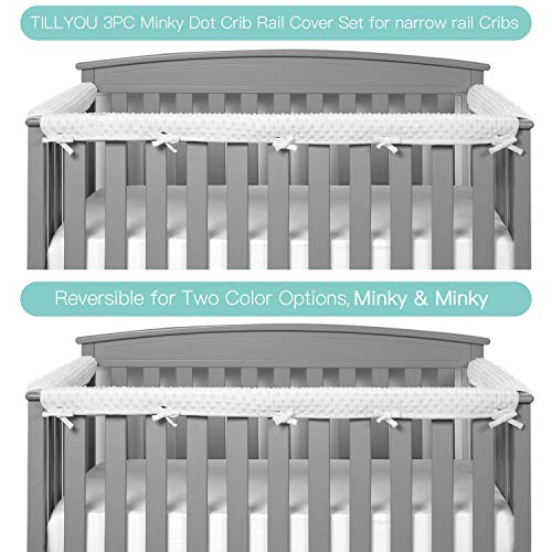 TILLYOU 3Piece Padded Baby Crib Rail Cover Protector Set from Chewing