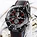 Fanmis GT Racing Sport Watch Military Pilot Aviator Army Style Black Silicone Red Men's Watches