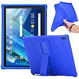 HminSen Compatible/Replacement for Ultra Slim Soft Silicon Rugged Back Stand Cover Lenovo Tab 4 10/Tab4 10 Plus case 2017 Release ZA2J0007US (Navy Blue)