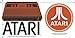 Popfunk Atari Logo Retro Video Game Royal Red Heather T Shirt & Stickers (Large)