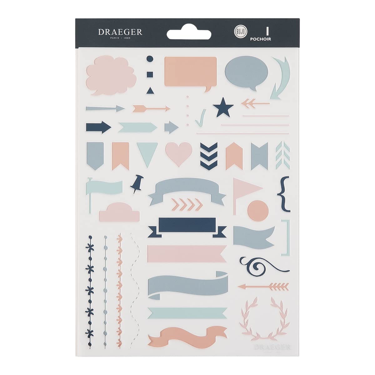 Toga D.I.Y LR002 Clear Plastic Stencil Banners with Bullet Journal 15 x 21 x 0.2 cm