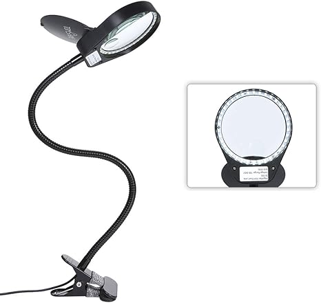 bench magnifying glass with led light