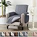 Home Fashion Designs Reversible Recliner Chair Protector. Furniture Protector for Living Room with Secure Straps. Furniture Protectors for Kids, Dogs and Pets. (Recliner, Light Grey/Dark Grey)