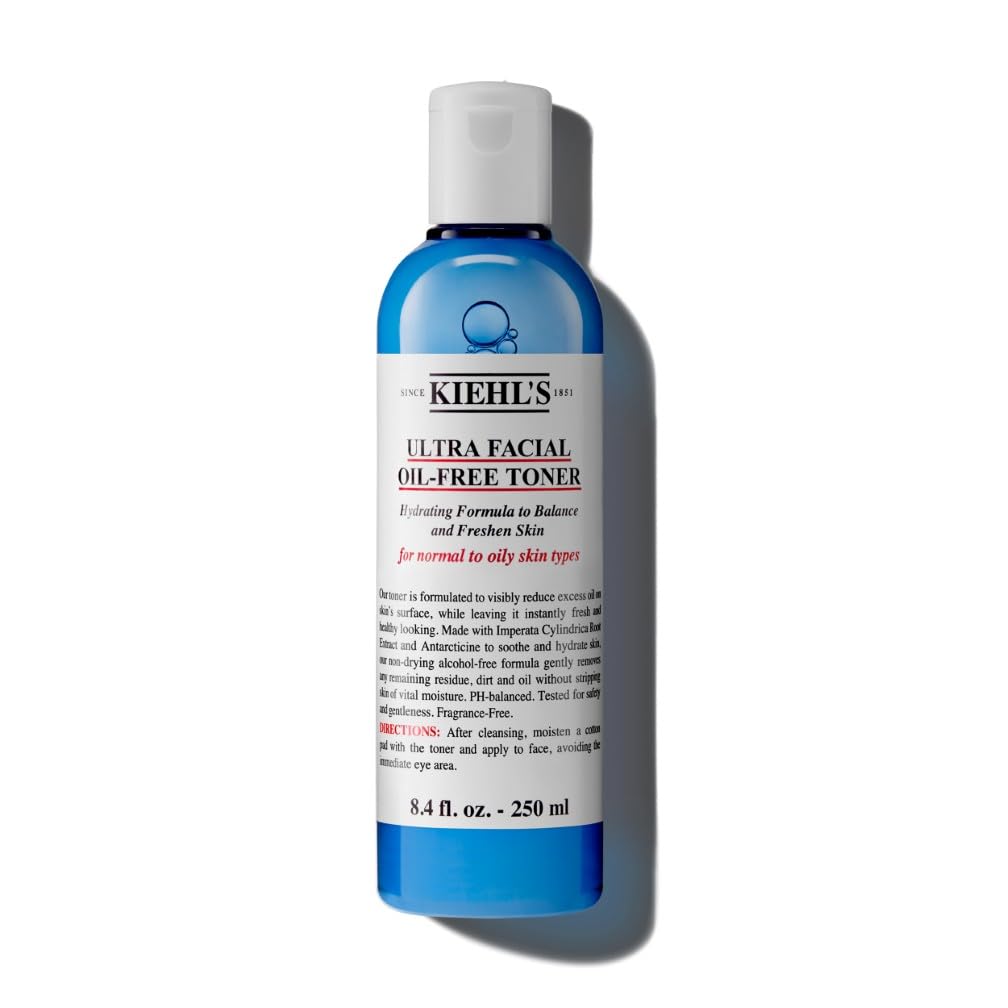 Kiehl's Ultra Facial Oil-Free Toner, Soothing & Hydrating Face Toner for Oily to Normal Skin, Alcohol-free, Fragrance-free, 250Ml