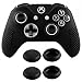 eXtremeRate Soft Anti-Slip Silicone Controller Cover Skins Thumb Grips Caps Protective Case for Microsoft Xbox One X & One S Controller Black