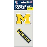 Wincraft NCAA University of Michigan Perfect Cut Decal (Set of 2), 4" x 4"
