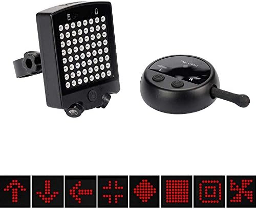 Wireless Remote Control Turn Signals, Bright 64 LED Safety Warning Light USB Rechargeable Bike Tail Light for Moutain Bike,BMX Bike,Road Bicycle and Hybrid Bike