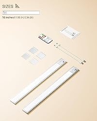 16in Under Cabinet Lighting with Remote Control,160