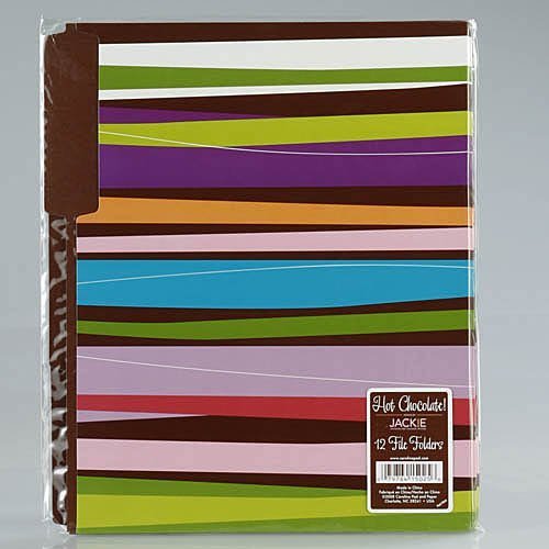 Carolina Pad Hot Chocolate File Folders Pixie Sticks Design, 0.25 x 11.37x 9.5 Inches 12-Count(15025)