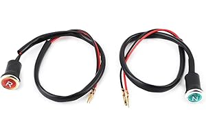 Aramox Motorcycle Indicator Light, 1 Pair Red Green Reverse and Neutral Gear Shifter Indicator Light for ATVs