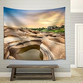 Sampanbok Natural Stone Park The Grandcanyon of Ubonratchathani Thailand - Fabric Wall Tapestry Home Decor - 51x60 inches