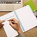 Spiral Notebook, 5 Subject Notebooks, Cute Diary, Wide Ruled Large Writing Paper, Colored Hardcover & Divider, 100 Sheets Wire Bound Notepad, 9.8