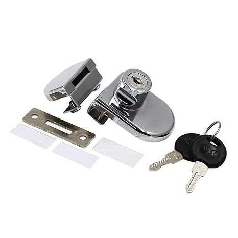 Firecolo Display Glass Cabinet Lock Stainless Steel Glass Display