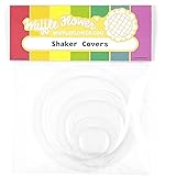 Waffle Flower Shaker Cover - Slim Circles - 1/8" Deep Low Profile Plastic Clear Shaker Pourch Covers to Create Shaker Cards t