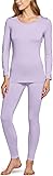 TSLA Women's Thermal Underwear Set, Soft Fleece