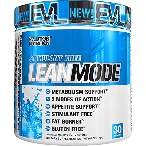 Evlution Nutrition Lean Mode Stimulant-Free Weight Loss Supplement with Garcinia Cambogia, CLA and Green Tea Leaf Extract, 30 Serving (Blue Raz)