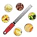 Fayogoo Multifunction Lemon Grater & Zester with Stainless Steel Blade Grips for Cheese, Chocolate, Lemon, Ginger & Potato,Kitchen Handheld Grating Tools & A Peeler,2 Pack