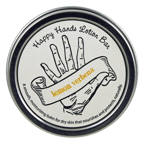 Happy Hands Natural Beeswax Solid Lotion Set. Essential Oils. No Preservatives. Great Gift Idea.
