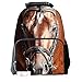 Ibeauti Unisex School Backpack, Large Capacity 3D Vivid Animal Face Print Horse Backpack Back to School Bag Backpack (Brown Horse)