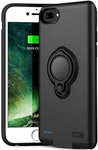 7200mAh Battery Case for iPhone 8 Plus/ 7 Plus, Rechargeable External Battery Charger Case, Portable Power Charger Protective Charging Case for Apple iPhone 8 Plus, 7 Plus(5.5 Inch) (Black)