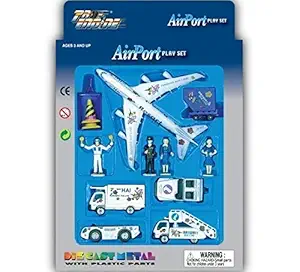 E-Chariot Die Cast Metal Airport Play Set with Plastic Parts