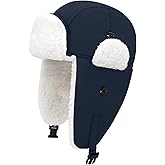 Sarfel Toddler Winter Hat Baby Winter Hat Waterproof Infant Kids Snow Hats Warm Fleece Toddler Trapper Hats Kids Beanie Cap