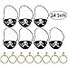 Unomor Pirate Eye Patches with Earring for Halloween Party and Costume, 24 Sets in one