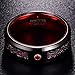 Nuncad Red Tungsten Carbide Wedding Band Ring for Men 8mm Celtic Dragon Red Carbon Fiber Size 7 to 12