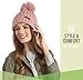 Brook + Bay Pom Pom Beanie Winter Hat for Women - Faux Fur Pompom Warm, Thick & Chunky Soft Cable Knit Hats - Cute & Trendy Cold Weather Knitted Caps - Stylish & Trendy Snow & Ski Beanies for Ladies