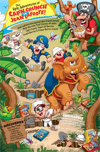 CAP’N CRUNCH BREAKFAST CEREAL, PEANUT BUTTER CRUNCH, 11.4OZ BOX