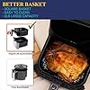 Air-Fryer-Elegant-Life-XXL-Electric-Hot-Air-Fryer-Oven-with-8-Presets-LED-Touch-Panel-5L-Non-Stick-Air-Frying-Basket-1-60-Mins-Timer-80-200-Temperature-Control-1700W-Black Air Fryer, Elegant Life XXL Electric Hot Air Fryer Oven with 8 Presets LED Touch Panel & 5L Non-Stick Air Frying Basket, 1-60 Mins Timer & 80-200℃ Temperature Control, 1700W, Black
