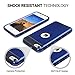 ULAK iPod Touch 7 Case, iPod Touch 6 Case, Slim Fit Dual Layer Hard PC Back+TPU Shockproof Interior Protective Case Cover for Apple iPod Touch 5th/6th/7th Generation, Navy Blue/Black