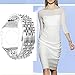 PUGO TOP Band Compatible for iwatch 38mm Series 3 2 1 40mm Series 6 5 4 SE 41mm Series 7 8 9 10 Stainless Steel iPhone Watch Strap, iWatch Bracelet for Women Men(38mm/40mm/41mm, Silver)